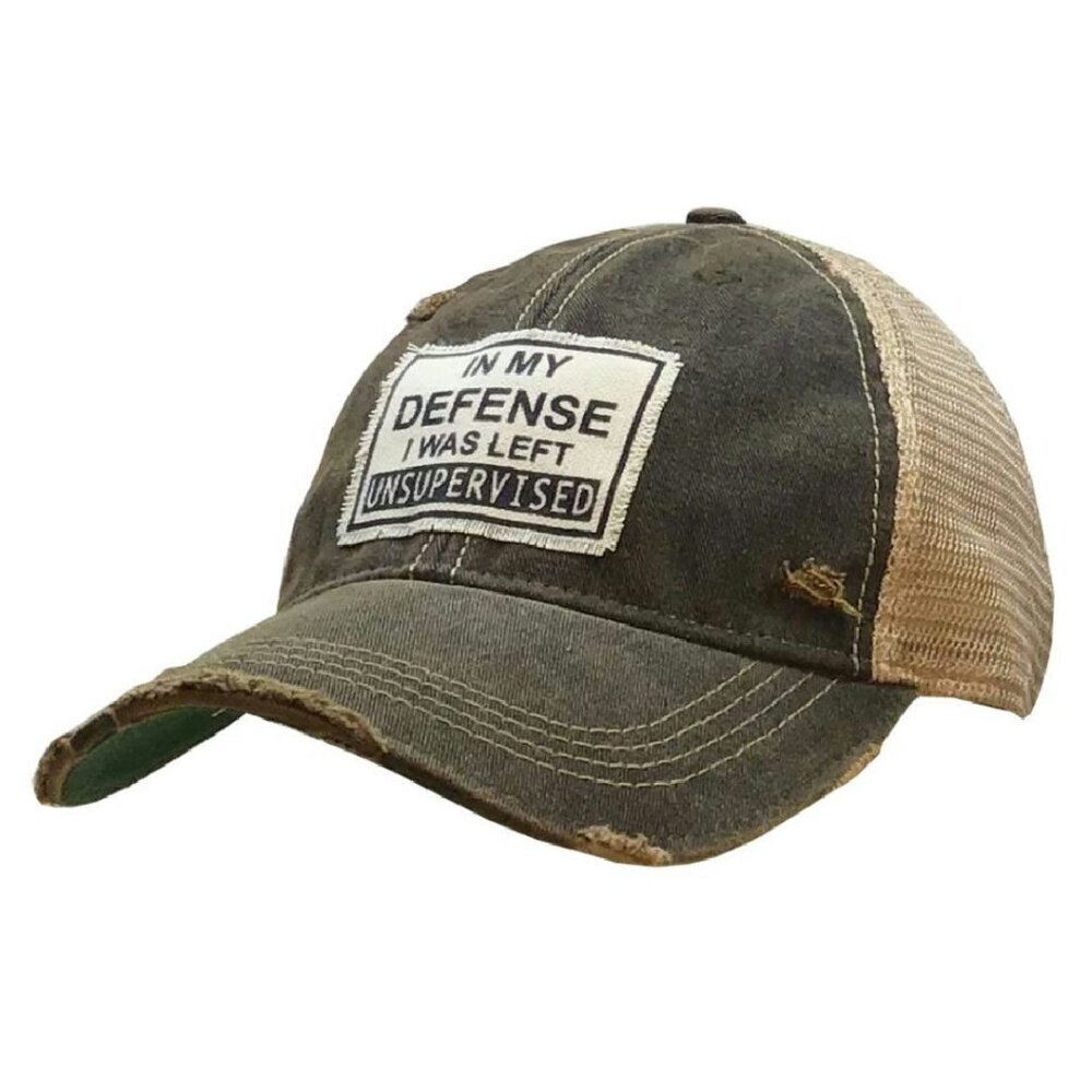 Distressed Trucker Baseball Cap with Funny Sayings, Adjustable Snapback